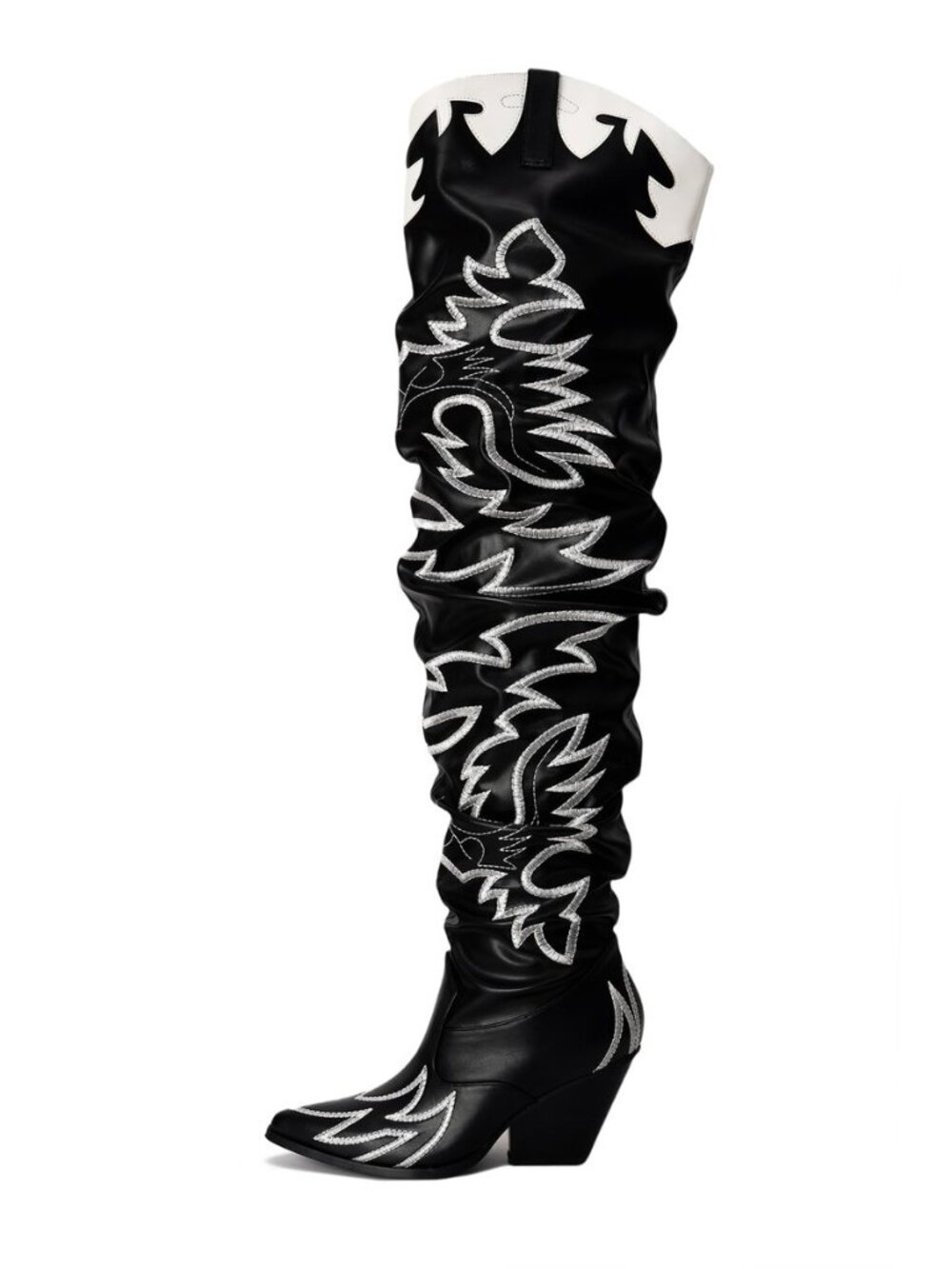 Women's Western Thigh High Over The Knee Cowboy Cowgirl Boots - Chunky Block
